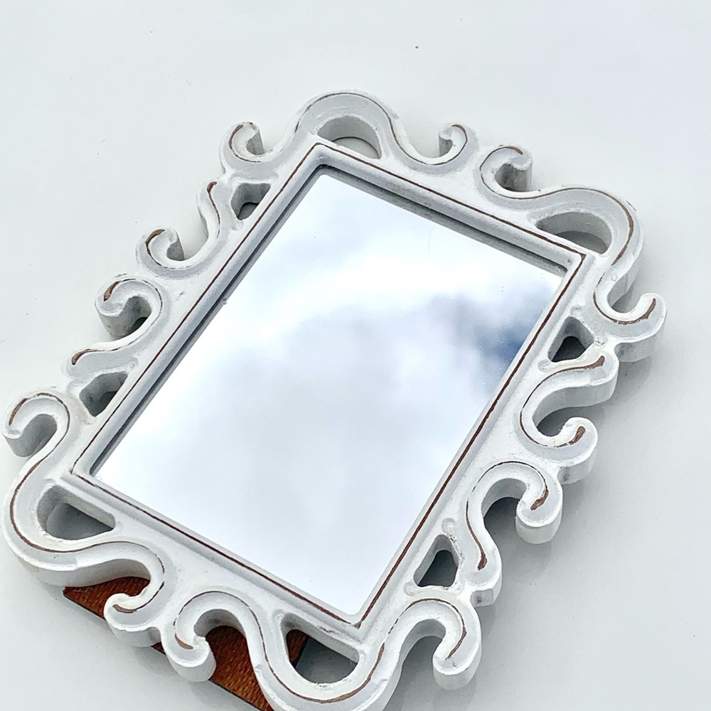 Studio Decor White Ornate Wall Mirror
